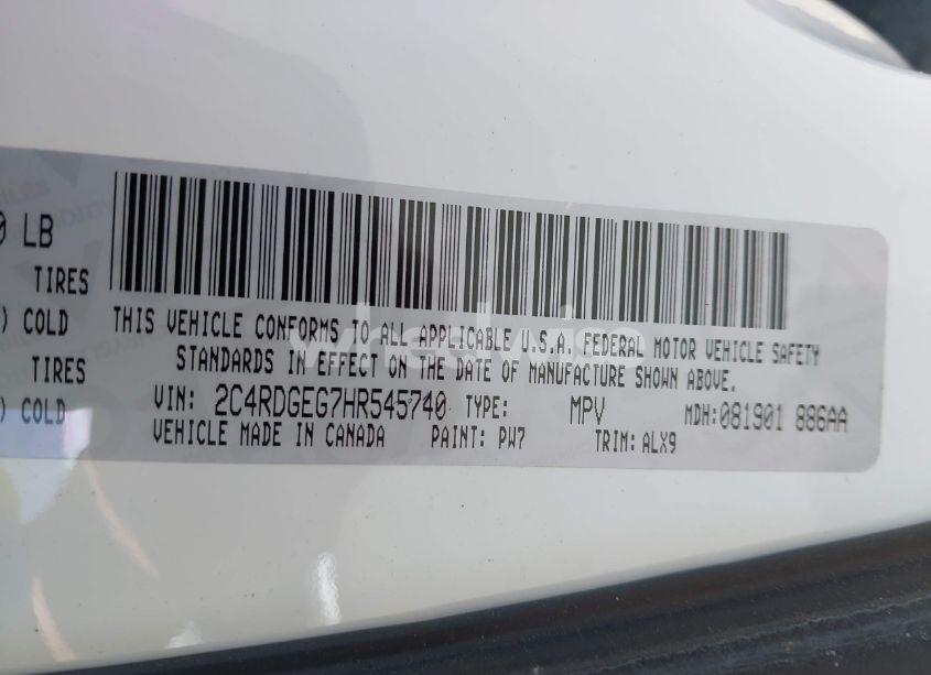 Photo 9 of 2017 Dodge Grand CARAVAN GT (VIN 2C4RDGEG7HR545740)