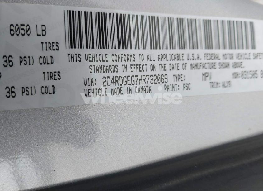 Photo 9 of 2017 Dodge Grand CARAVAN GT (VIN 2C4RDGEG7HR732069)