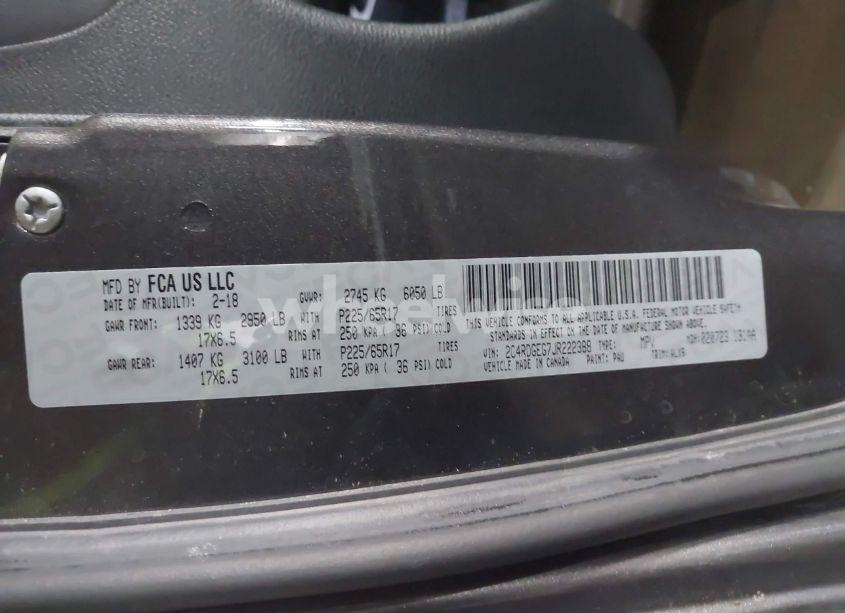 Photo 9 of 2018 Dodge Grand CARAVAN GT (VIN 2C4RDGEG7JR222388)