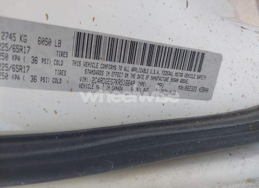 Photo 9 of 2019 Dodge Grand CARAVAN GT (VIN 2C4RDGEG7KR516648)