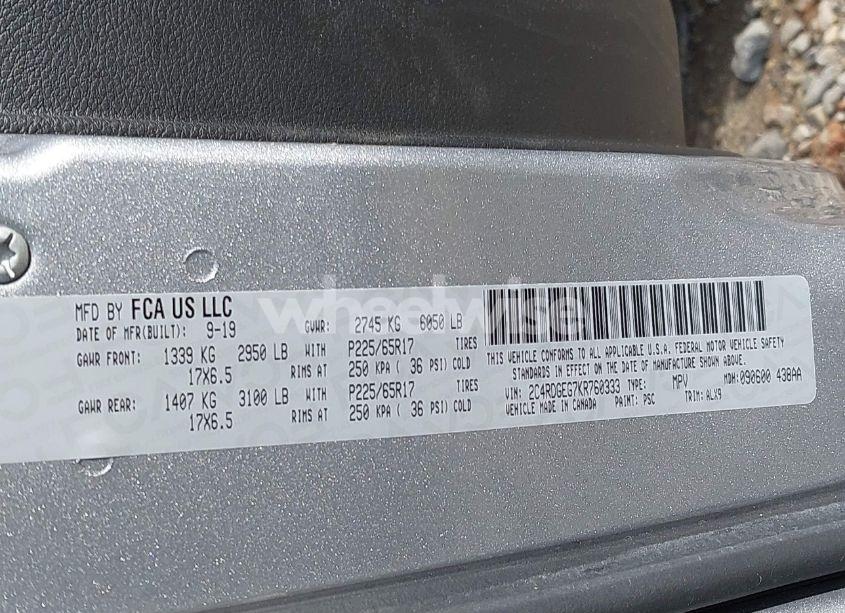 Photo 9 of 2019 Dodge Grand CARAVAN GT (VIN 2C4RDGEG7KR760333)