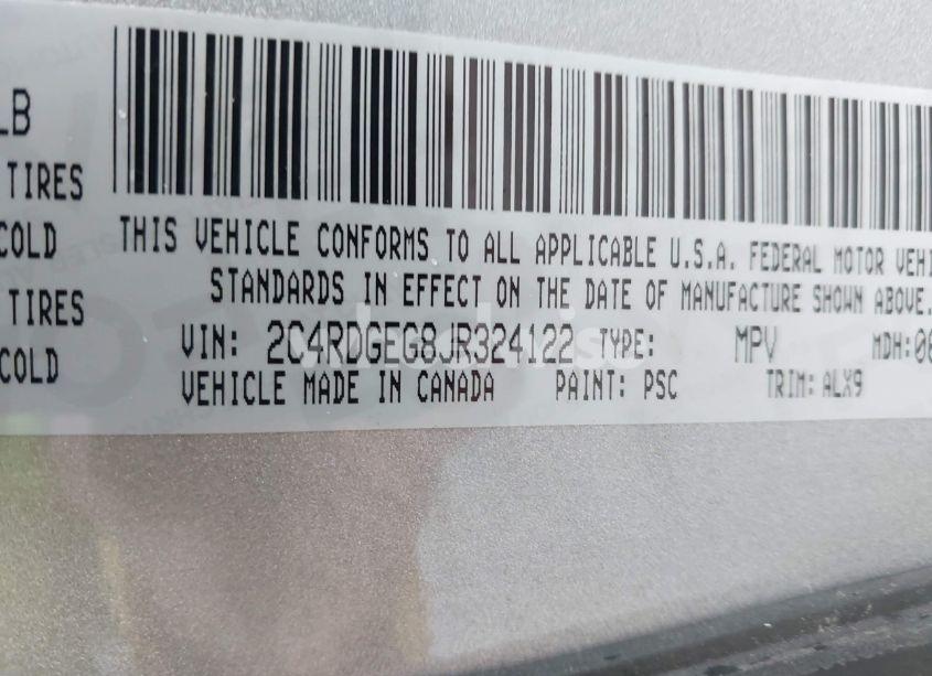 Photo 9 of 2018 Dodge Grand CARAVAN GT (VIN 2C4RDGEG8JR324122)