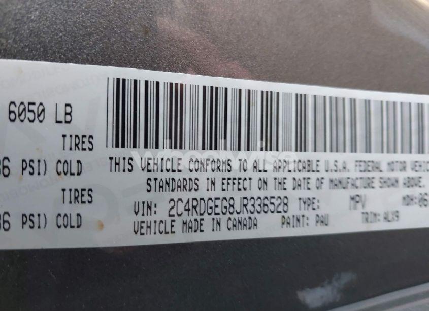 Photo 9 of 2018 Dodge Grand CARAVAN GT (VIN 2C4RDGEG8JR336528)