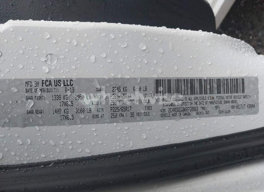 Photo 9 of 2019 Dodge Grand CARAVAN GT (VIN 2C4RDGEG8KR739863)