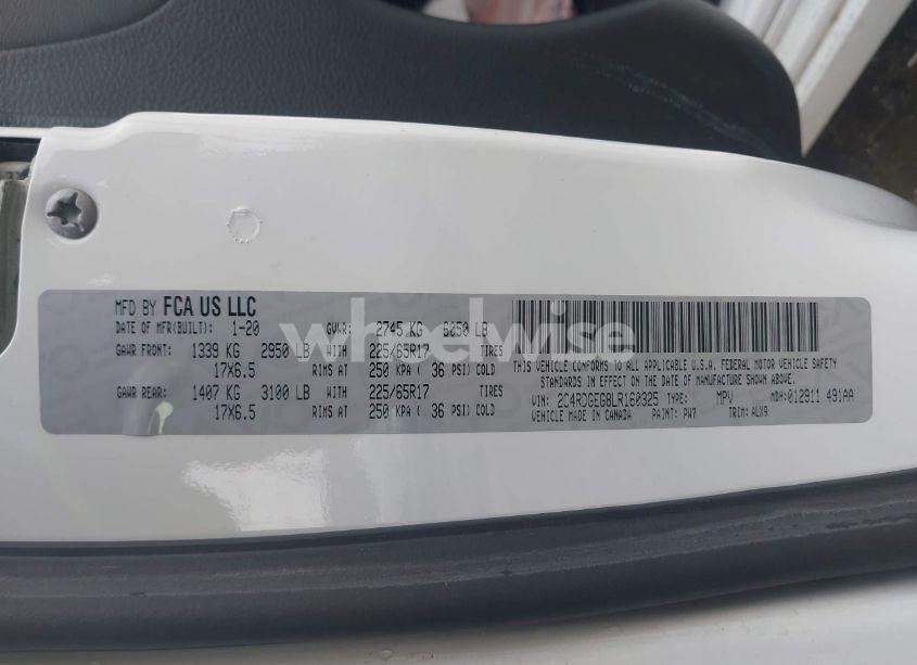 Photo 9 of 2020 Dodge Grand CARAVAN GT (VIN 2C4RDGEG8LR160325)