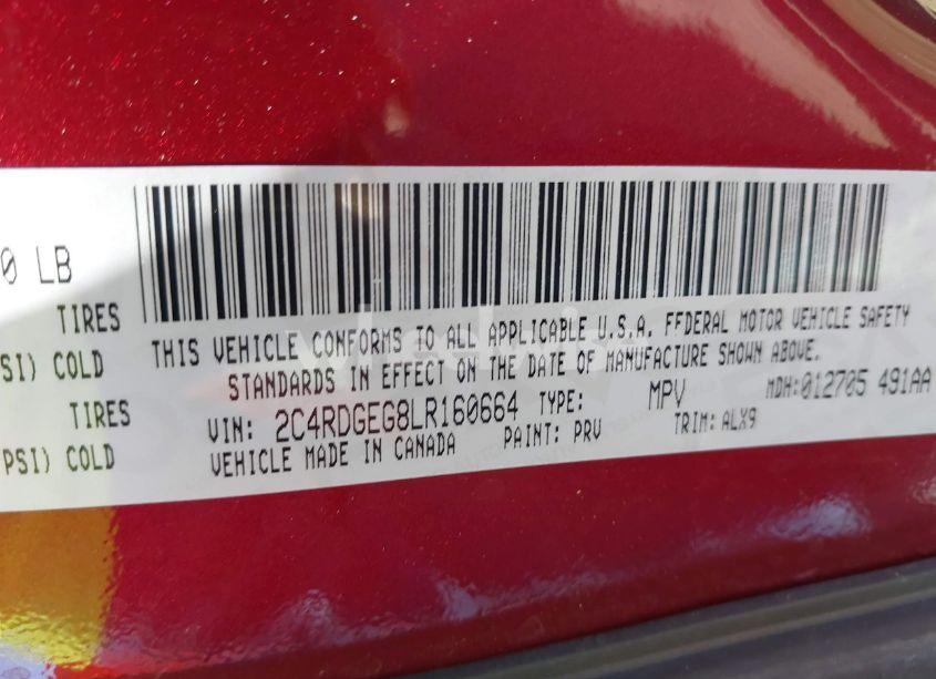 Photo 9 of 2020 Dodge Grand CARAVAN GT (VIN 2C4RDGEG8LR160664)