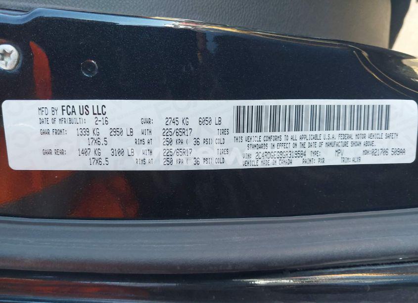 Photo 9 of 2016 Dodge Grand CARAVAN R/T (VIN 2C4RDGEG9GR319584)