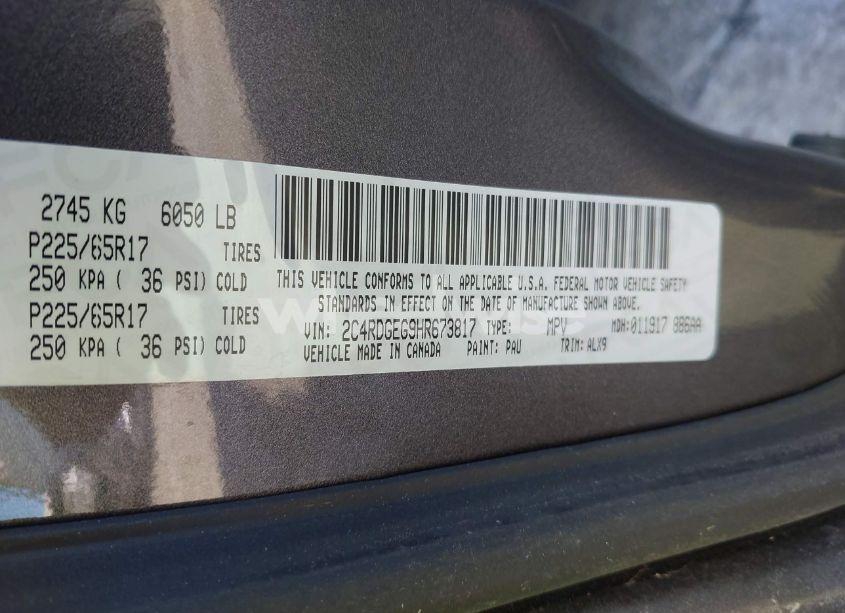 Photo 9 of 2017 Dodge Grand CARAVAN GT (VIN 2C4RDGEG9HR673817)