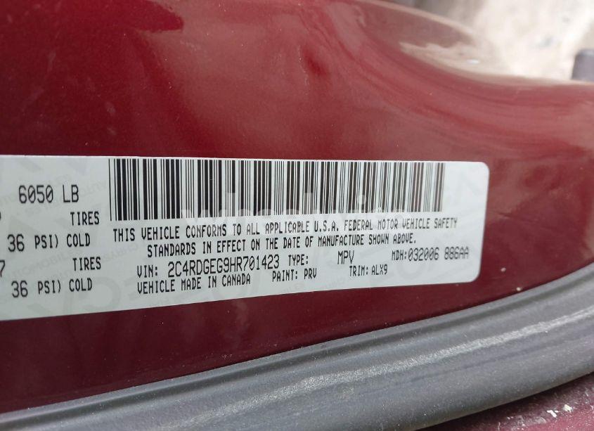 Photo 9 of 2017 Dodge Grand CARAVAN GT (VIN 2C4RDGEG9HR701423)