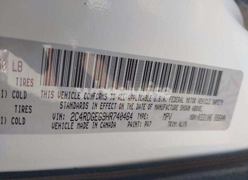 Photo 9 of 2017 Dodge Grand CARAVAN GT (VIN 2C4RDGEG9HR740464)