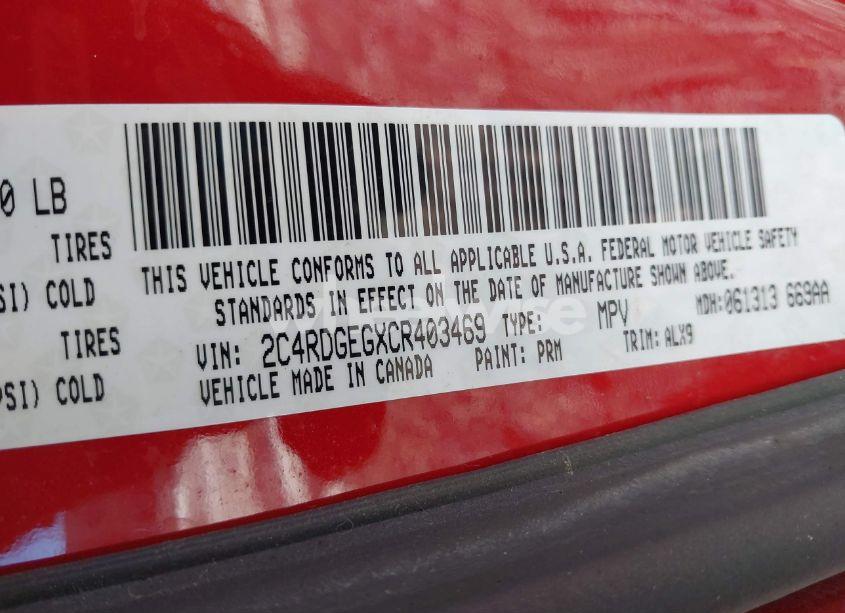 Photo 9 of 2012 Dodge Grand CARAVAN R/T (VIN 2C4RDGEGXCR403469)