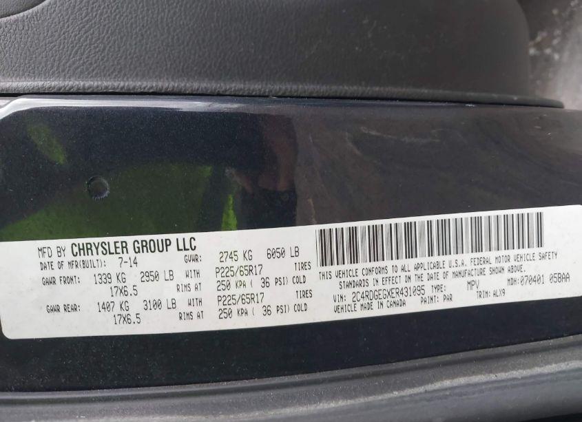 Photo 9 of 2014 Dodge Grand CARAVAN R/T (VIN 2C4RDGEGXER431095)