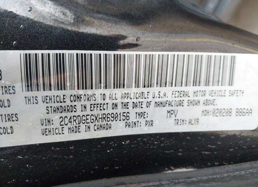 Photo 9 of 2017 Dodge Grand CARAVAN GT (VIN 2C4RDGEGXHR690156)