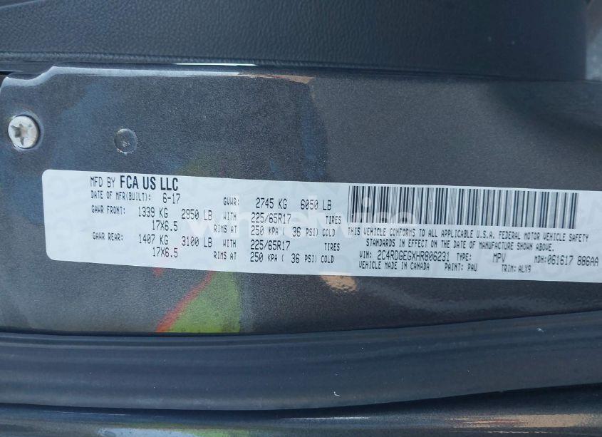 Photo 9 of 2017 Dodge Grand CARAVAN GT (VIN 2C4RDGEGXHR806231)