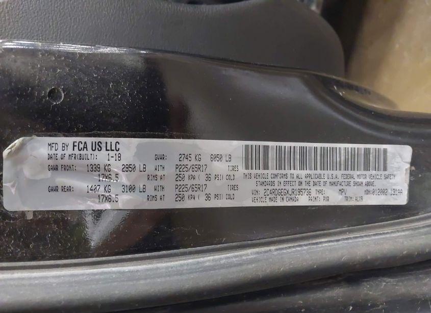 Photo 9 of 2018 Dodge Grand CARAVAN GT (VIN 2C4RDGEGXJR195736)