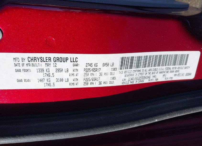 Photo 9 of 2012 Volkswagen Routan SE (VIN 2C4RVABG2CR354346)