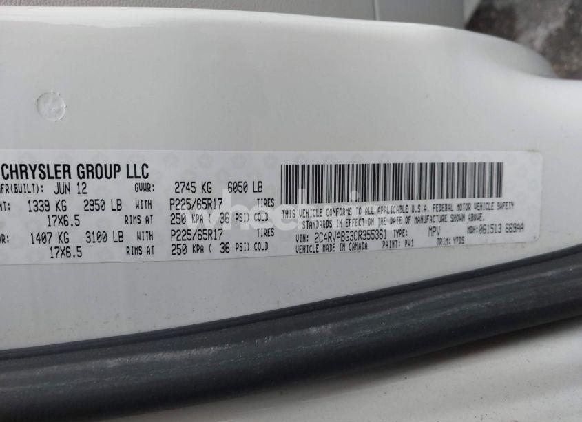 Photo 9 of 2012 Volkswagen Routan SE (VIN 2C4RVABG3CR355361)