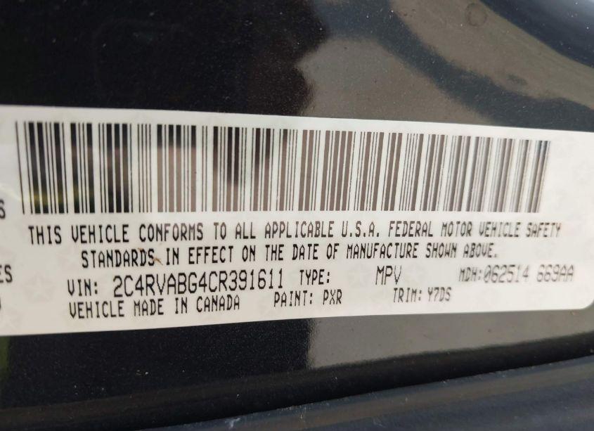 Photo 9 of 2012 Volkswagen Routan SE (VIN 2C4RVABG4CR391611)