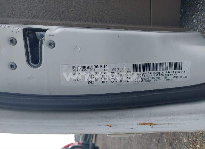 Photo 9 of 2012 Volkswagen Routan SEL (VIN 2C4RVACG6CR391267)