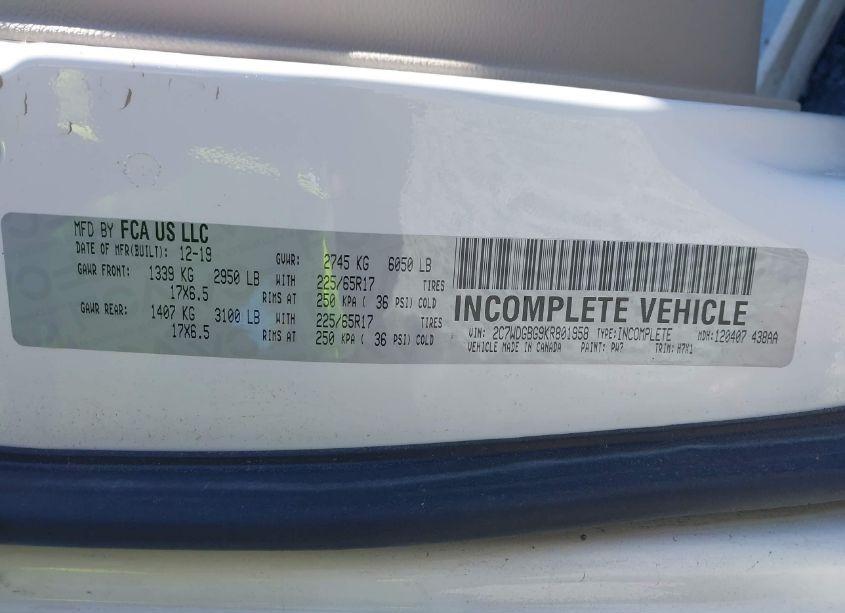 Photo 9 of 2019 Dodge Grand CARAVAN SE (VIN 2C7WDGBG9KR801958)