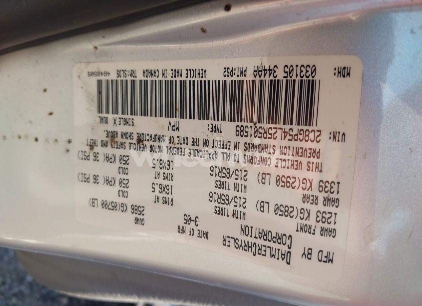 Photo 9 of 2005 Chrysler Town & COUNTRY TOURING (VIN 2C8GP54L25R501589)