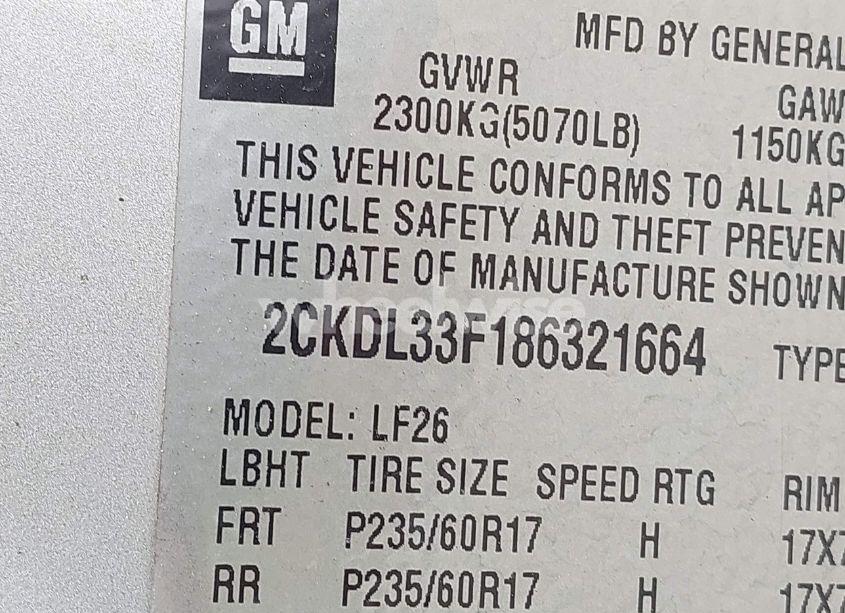 Photo 9 of 2008 Pontiac Torrent (VIN 2CKDL33F186321664)