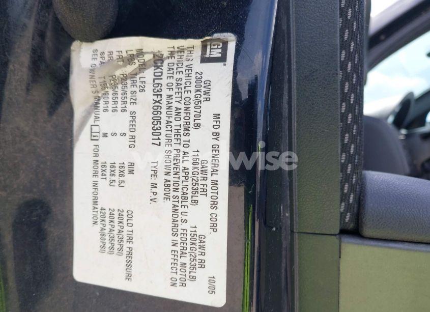 Photo 9 of 2006 Pontiac Torrent (VIN 2CKDL63FX66053017)