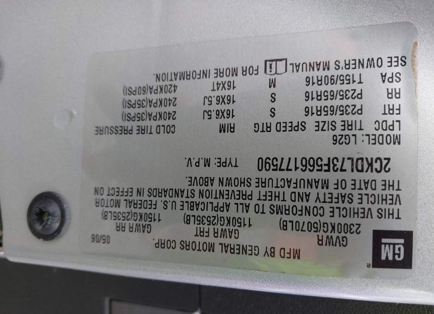 Photo 9 of 2006 Pontiac Torrent (VIN 2CKDL73F566177590)