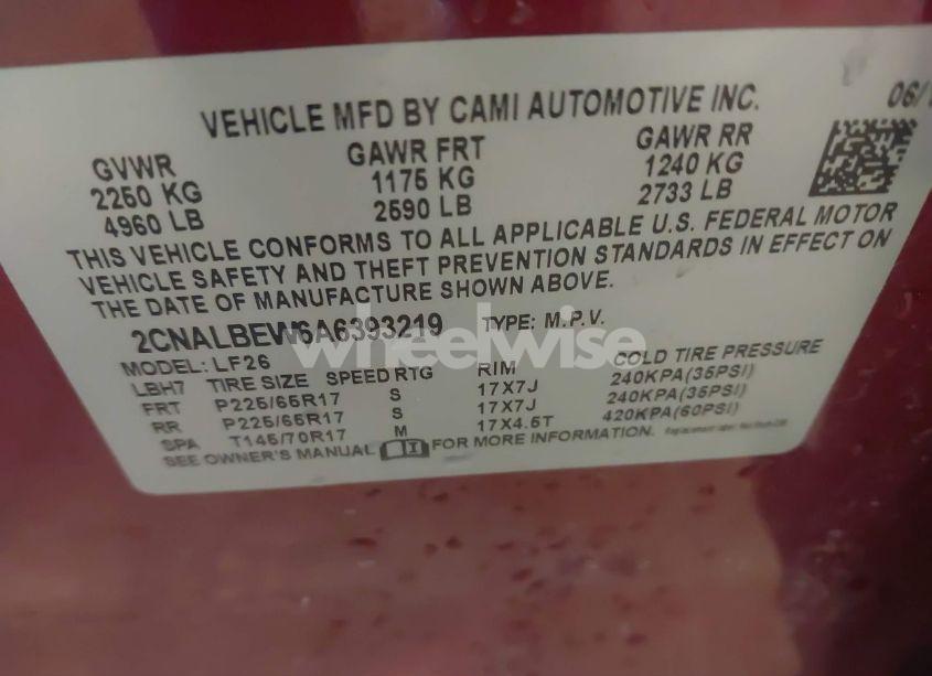 Photo 9 of 2010 Chevrolet Equinox LS (VIN 2CNALBEW6A6393219)