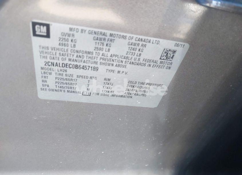 Photo 9 of 2011 Chevrolet Equinox 1LT (VIN 2CNALDEC0B6457189)