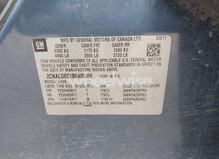 Photo 9 of 2011 Chevrolet Equinox 1LT (VIN 2CNALDEC1B6405456)