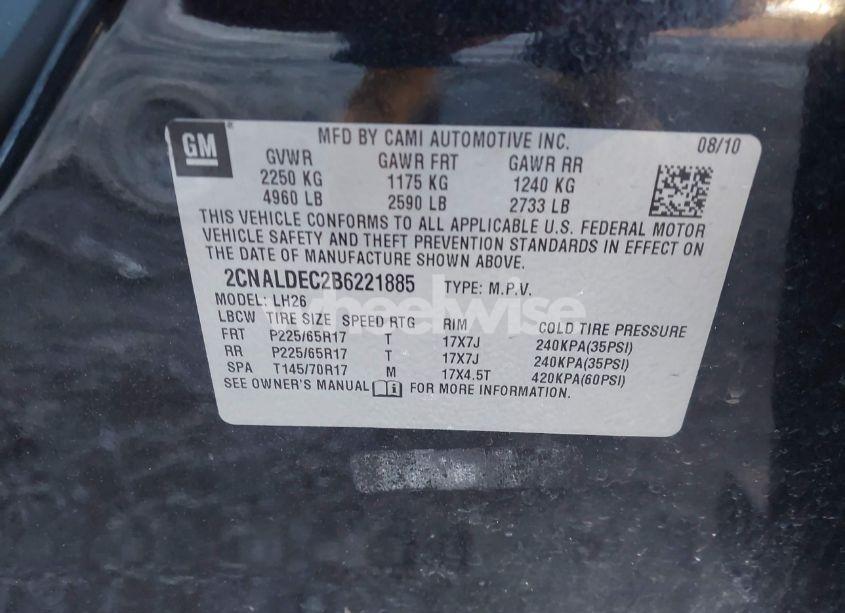 Photo 8 of 2011 Chevrolet Equinox 1LT (VIN 2CNALDEC2B6221885)