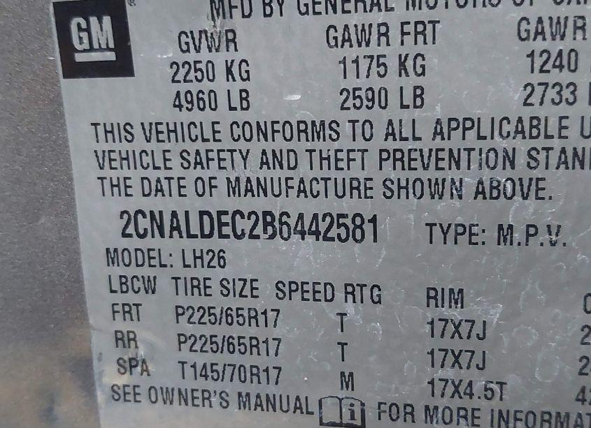 Photo 9 of 2011 Chevrolet Equinox 1LT (VIN 2CNALDEC2B6442581)