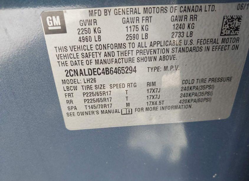 Photo 9 of 2011 Chevrolet Equinox 1LT (VIN 2CNALDEC4B6465294)