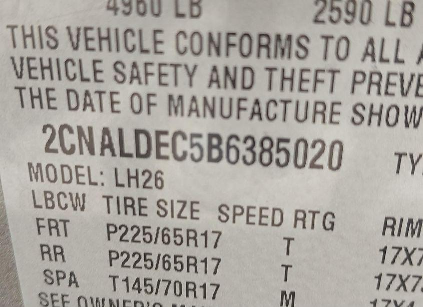 Photo 9 of 2011 Chevrolet Equinox 1LT (VIN 2CNALDEC5B6385020)