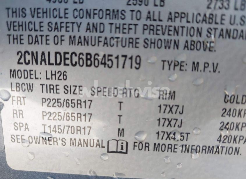 Photo 9 of 2011 Chevrolet Equinox 1LT (VIN 2CNALDEC6B6451719)