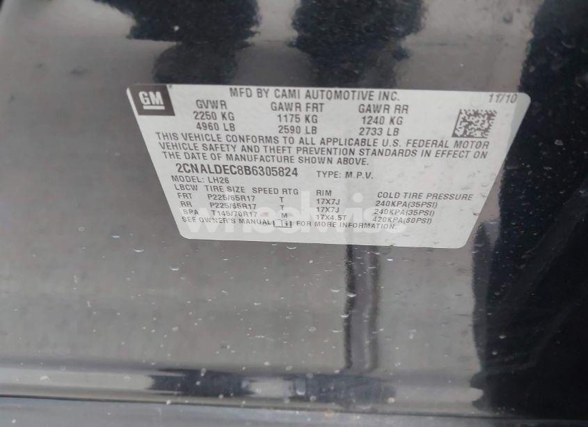 Photo 9 of 2011 Chevrolet Equinox 1LT (VIN 2CNALDEC8B6305824)