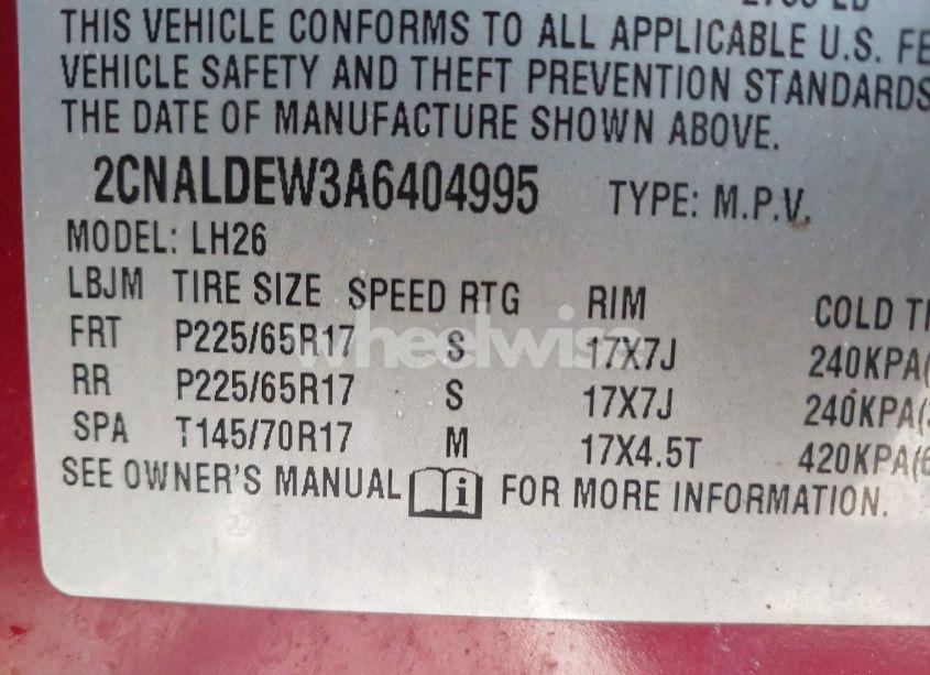 Photo 9 of 2010 Chevrolet Equinox LT (VIN 2CNALDEW3A6404995)