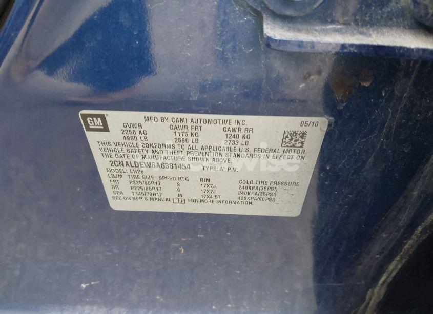 Photo 9 of 2010 Chevrolet Equinox LT (VIN 2CNALDEW6A6381454)