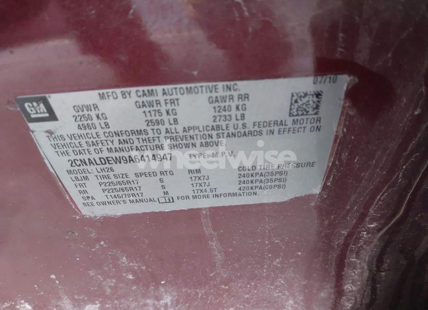 Photo 9 of 2010 Chevrolet Equinox LT (VIN 2CNALDEW9A6414947)