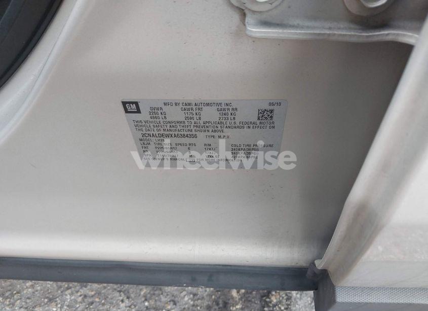 Photo 9 of 2010 Chevrolet Equinox LT (VIN 2CNALDEWXA6384356)