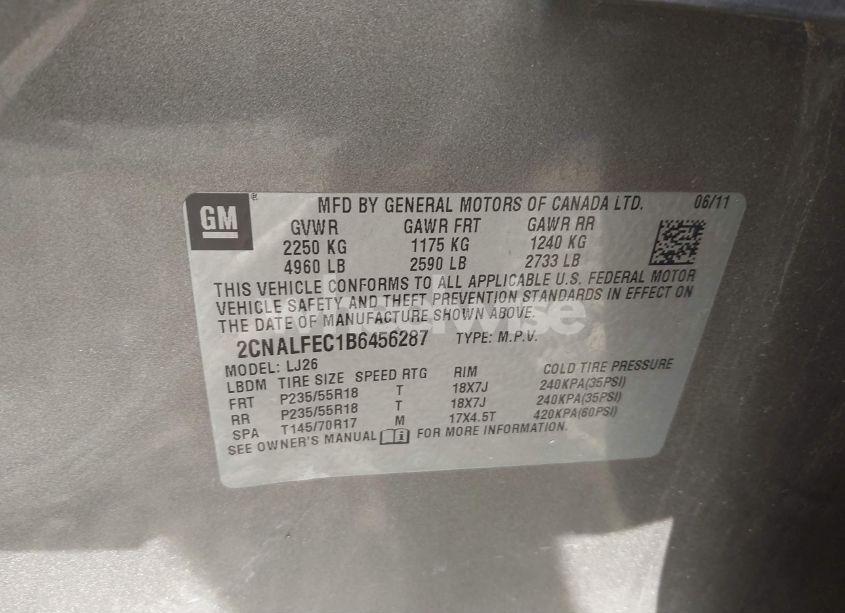 Photo 9 of 2011 Chevrolet Equinox LTZ (VIN 2CNALFEC1B6456287)