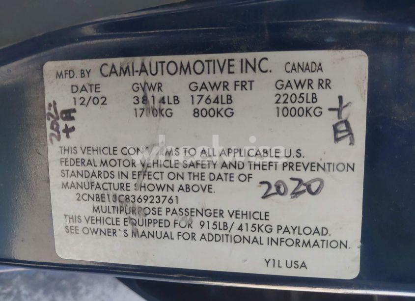 Photo 9 of 2003 Chevrolet Tracker HARD TOP BASE (VIN 2CNBE13C836923761)