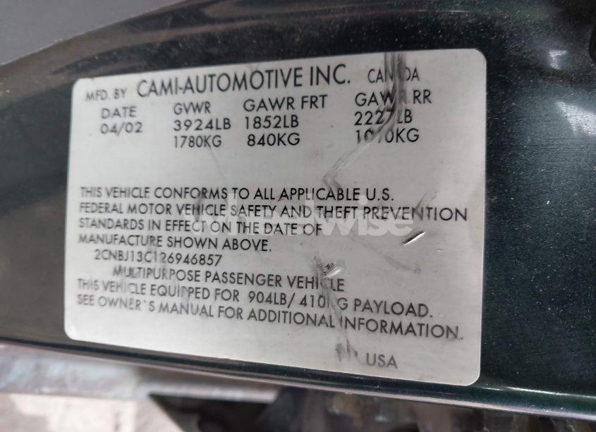 Photo 9 of 2002 Chevrolet Tracker HARD TOP BASE (VIN 2CNBJ13C126946857)