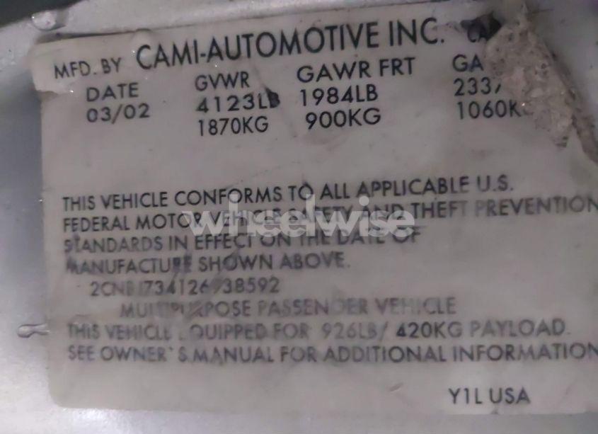 Photo 9 of 2002 Chevrolet Tracker HARD TOP ZR2 (VIN 2CNBJ734126938592)