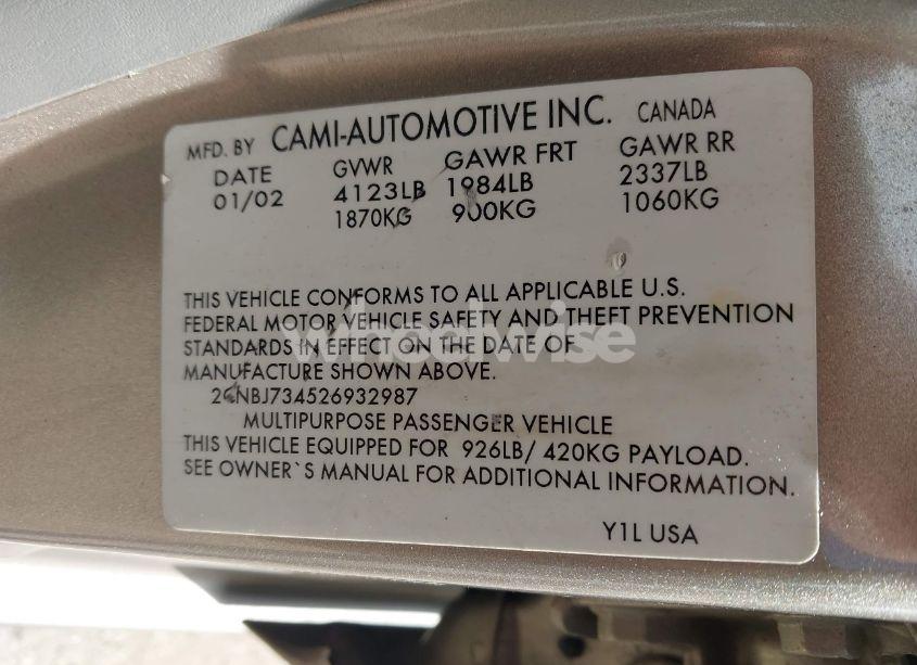 Photo 9 of 2002 Chevrolet Tracker HARD TOP ZR2 (VIN 2CNBJ734526932987)