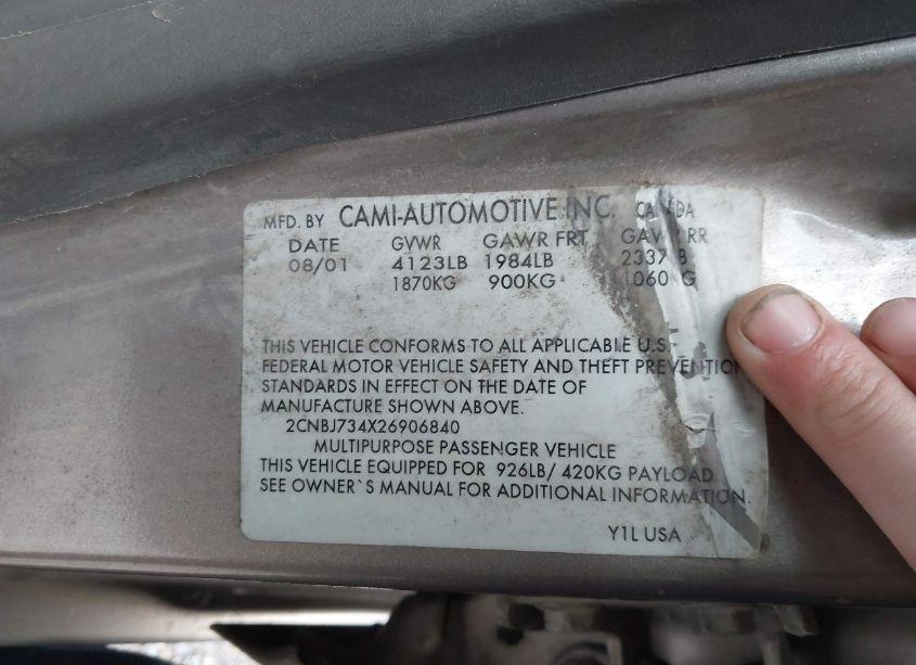 Photo 9 of 2002 Chevrolet Tracker HARD TOP ZR2 (VIN 2CNBJ734X26906840)