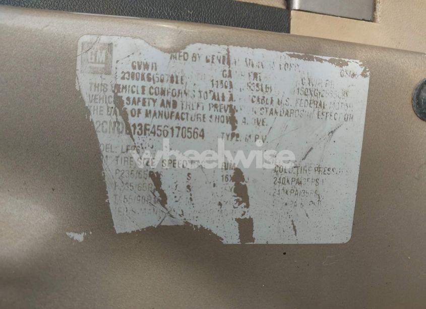 Photo 9 of 2005 Chevrolet Equinox LS (VIN 2CNDL13F456170564)