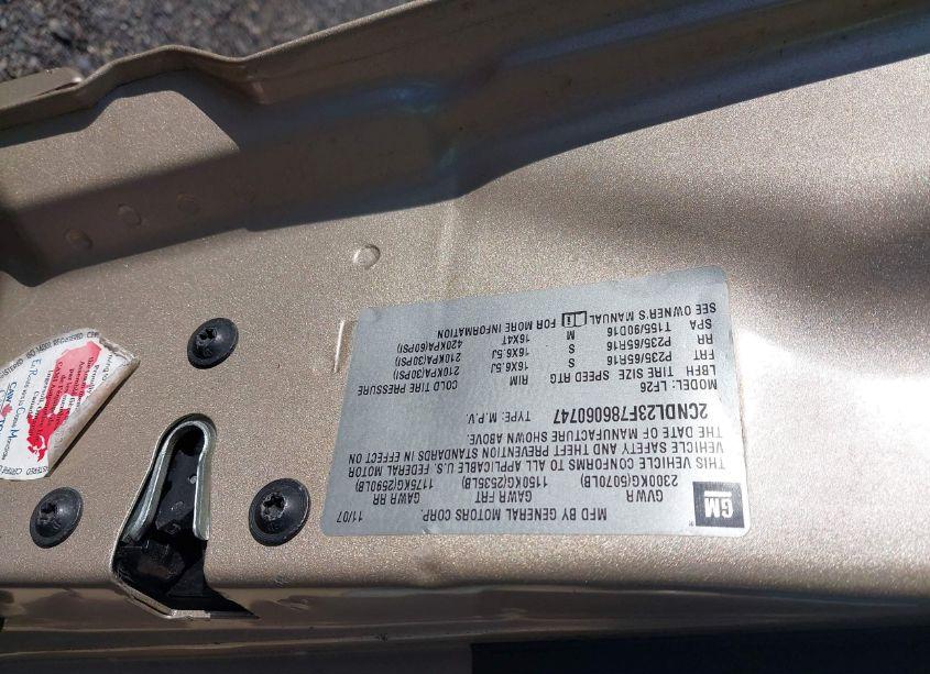 Photo 9 of 2008 Chevrolet Equinox LS (VIN 2CNDL23F786060747)