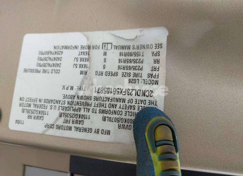 Photo 9 of 2005 Chevrolet Equinox LS (VIN 2CNDL23FX56105871)